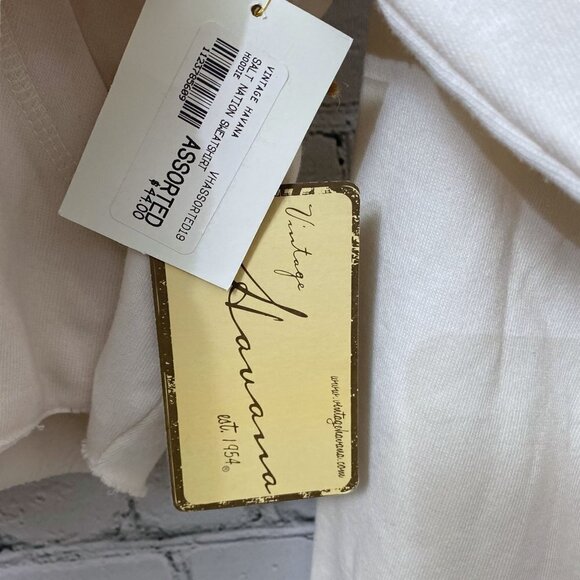 Vintage Havana Hoodie Lace up Back Crop Sweatshirt Cream Long Branch NJ - Picture 8 of 10